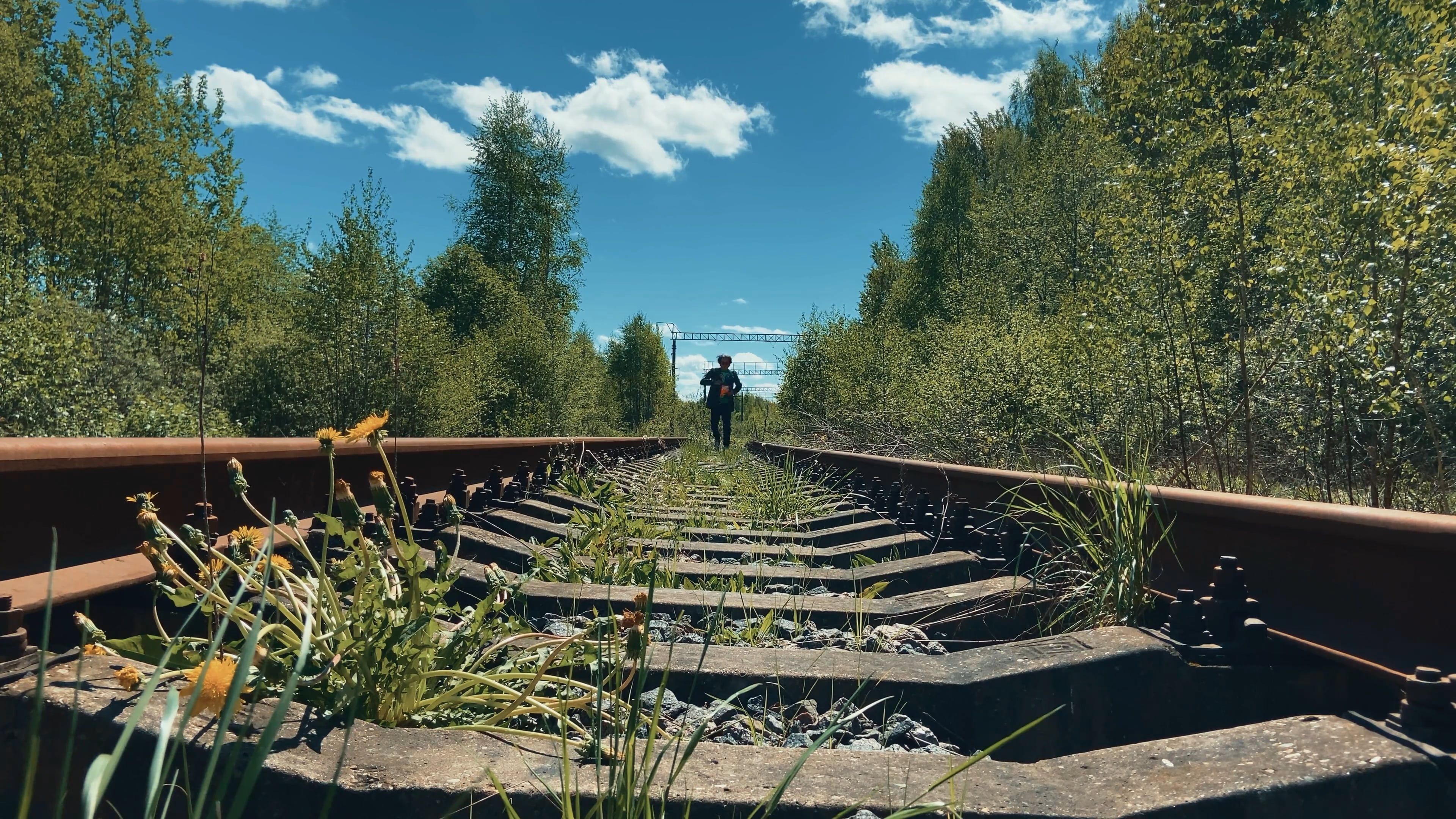 Person Running on Train Tracks Free Stock Video Footage, Royalty-Free ...