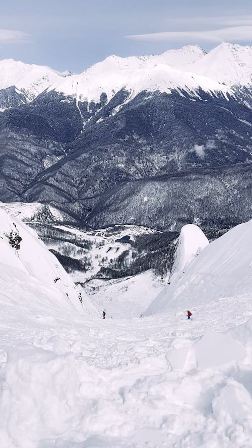 People Skiing in a Ski Resort