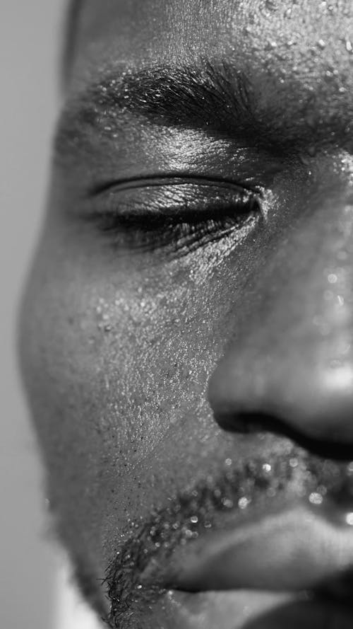 Close-up Video of a Man Face