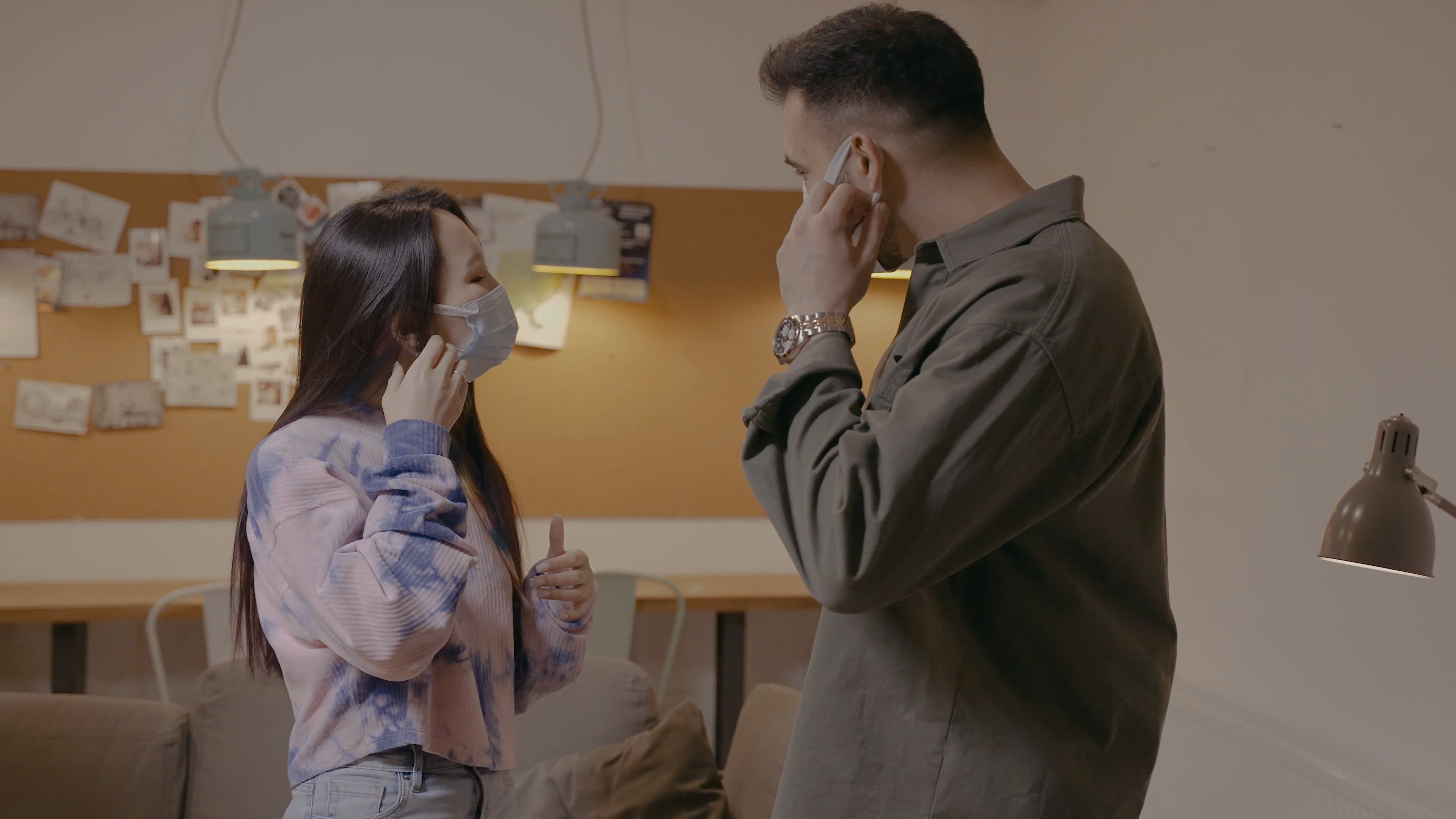 Man and Woman Removing their Face Masks Free Stock Video Footage ...