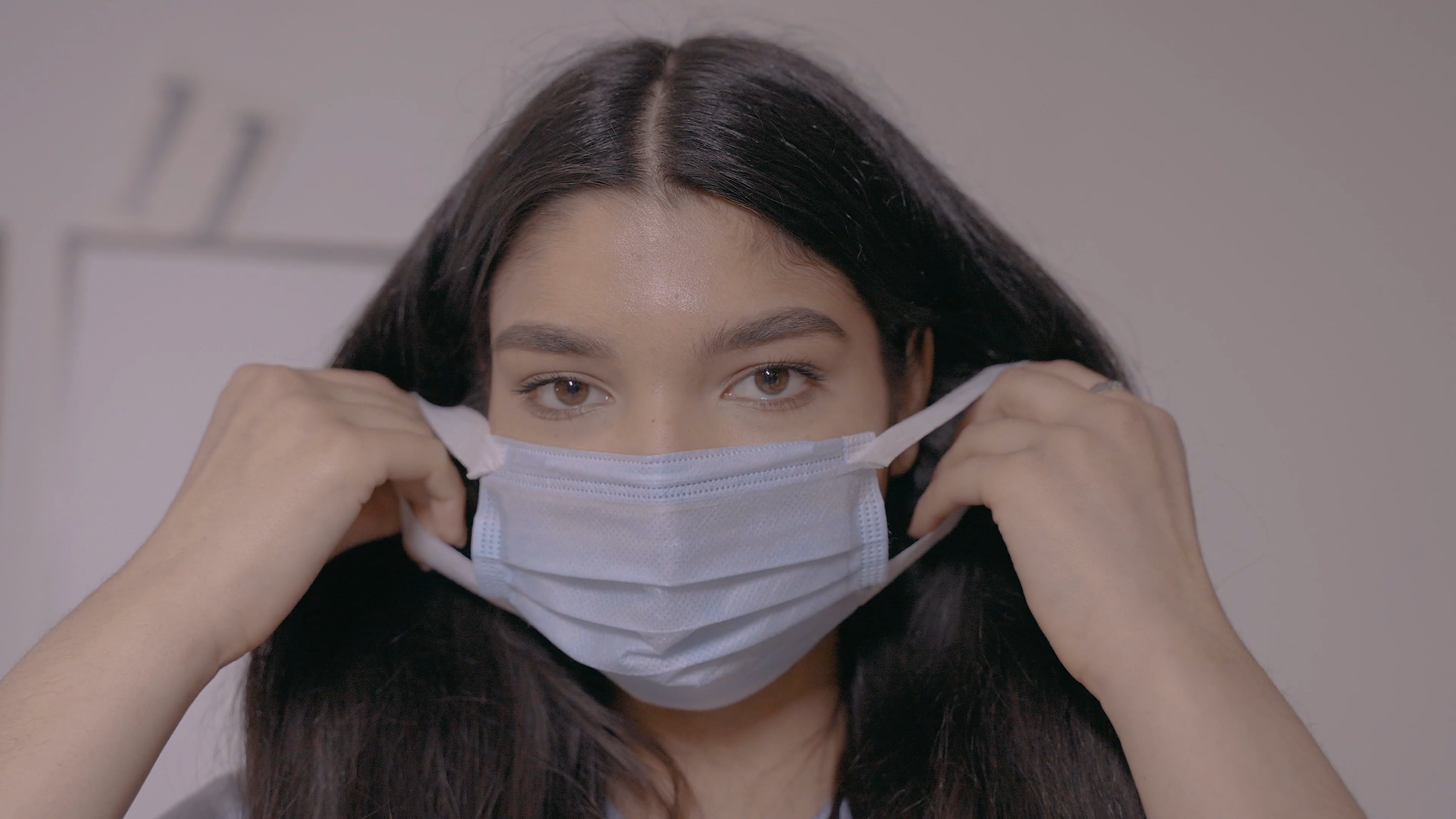 Woman Removing her Facemask Free Stock Video Footage, Royalty-Free 4K ...