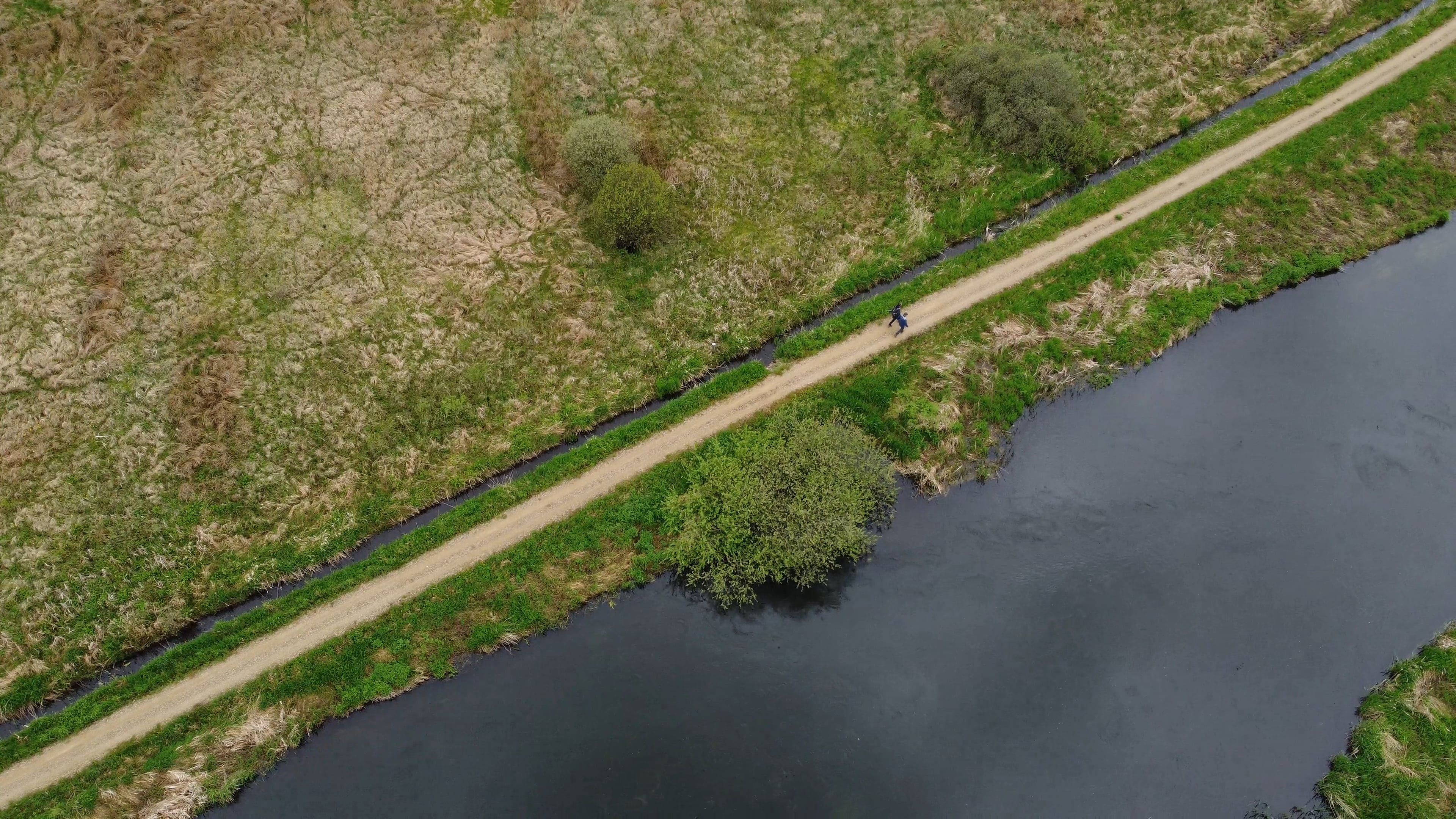 People Walking on a Pathway Beside a River Free Stock Video Footage ...