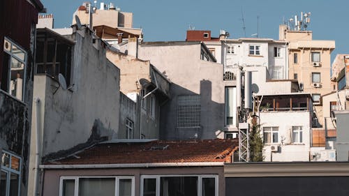 Time Lapse Video of Roofs of Houses in a City
