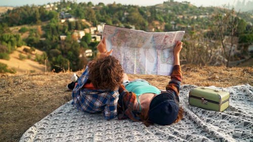 Friends Looking at a Map