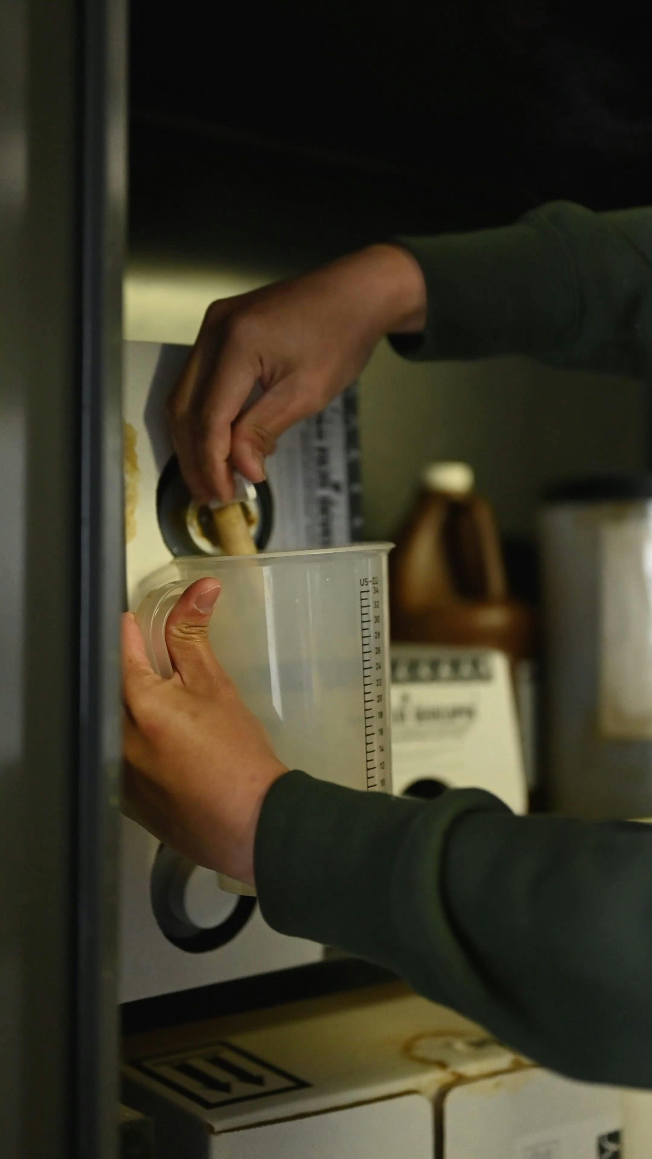 Putting Ingredients in a Container Free Stock Video Footage, Royalty ...