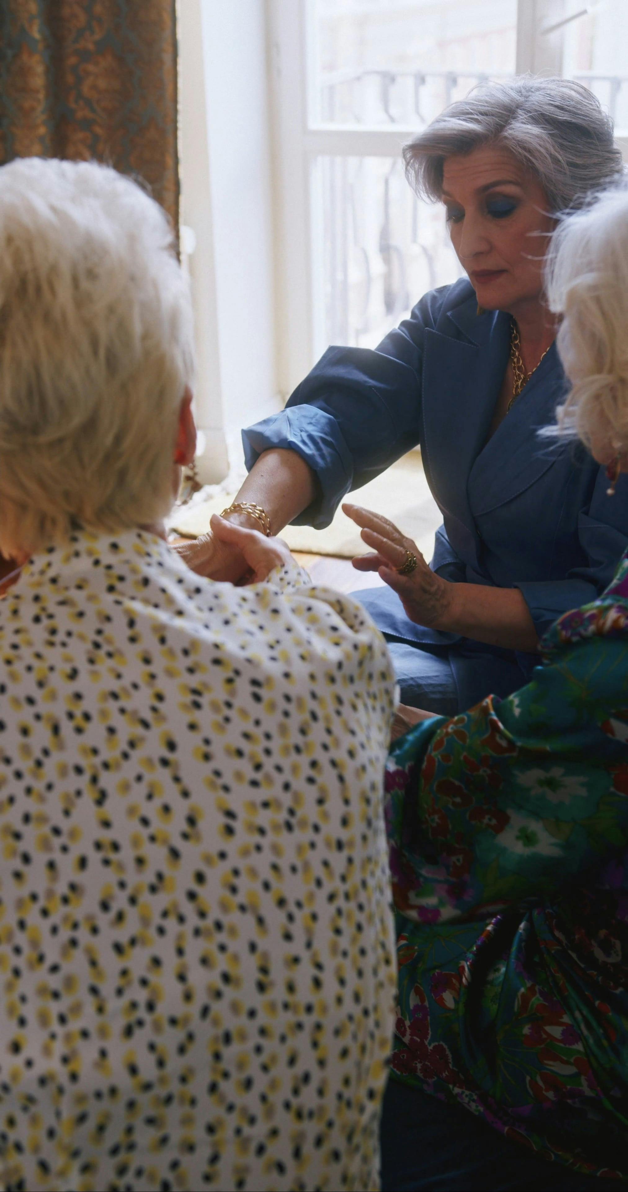 Elderly Women Looking at Each Other\u0026#39;s Accessories \u00b7 Free Stock Video