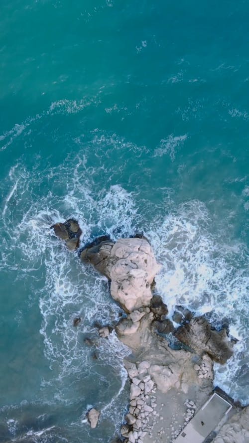 Drone Footage of Waves on the Sea
