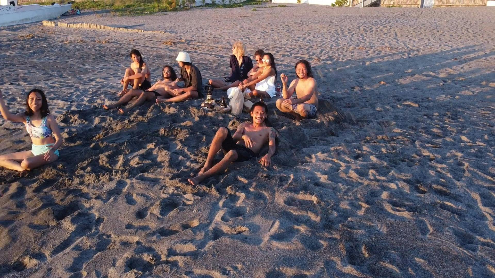 Video Of People In The Beach In Vintage Style Free Stock Video Footage