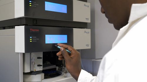 A Laboratory Scientist Working with the Sample Vials