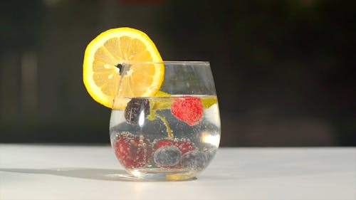 Berries Soaked in a Cocktail