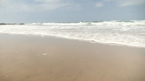 Waves Crashing on Beach