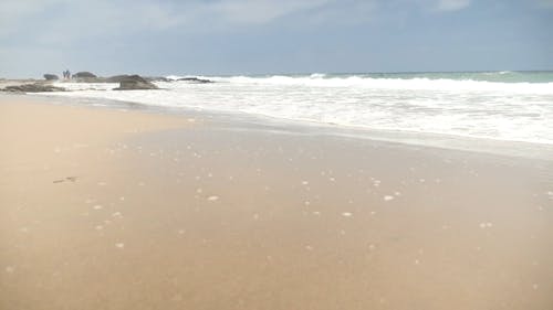 Waves Crashing on Beach