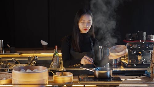 Woman Cooking Food
