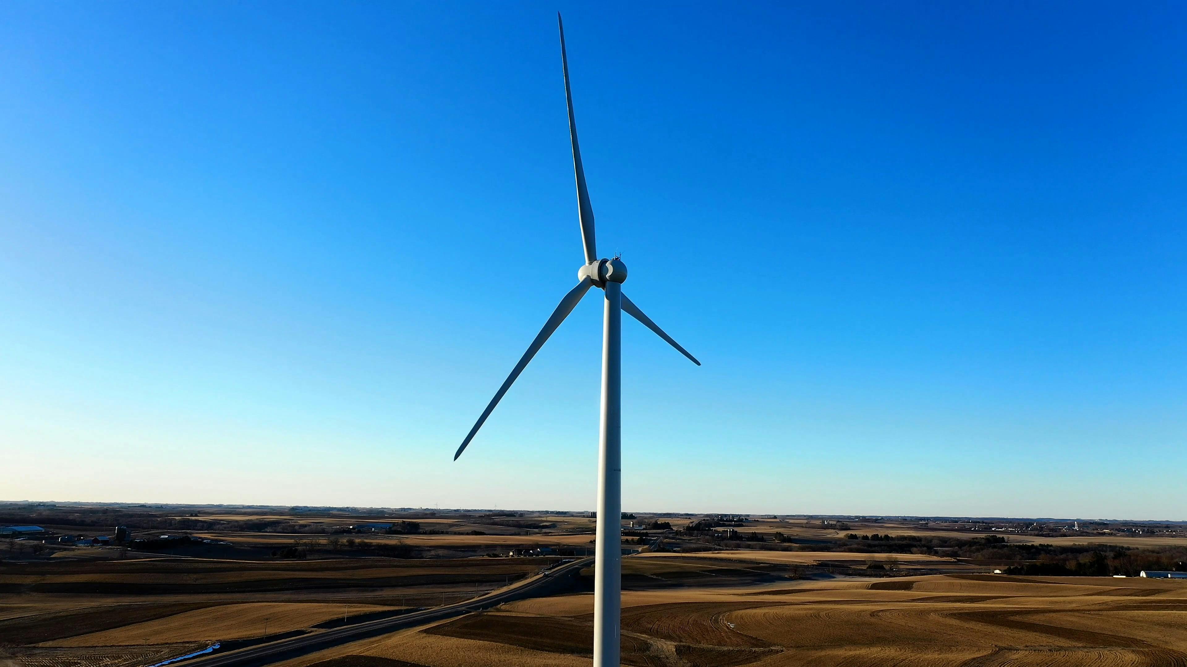 View of a Wind Turbine in a Farm · Free Stock Video