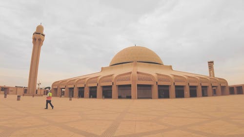 Push in Shot of King Khaled International Airport Grand Mosque