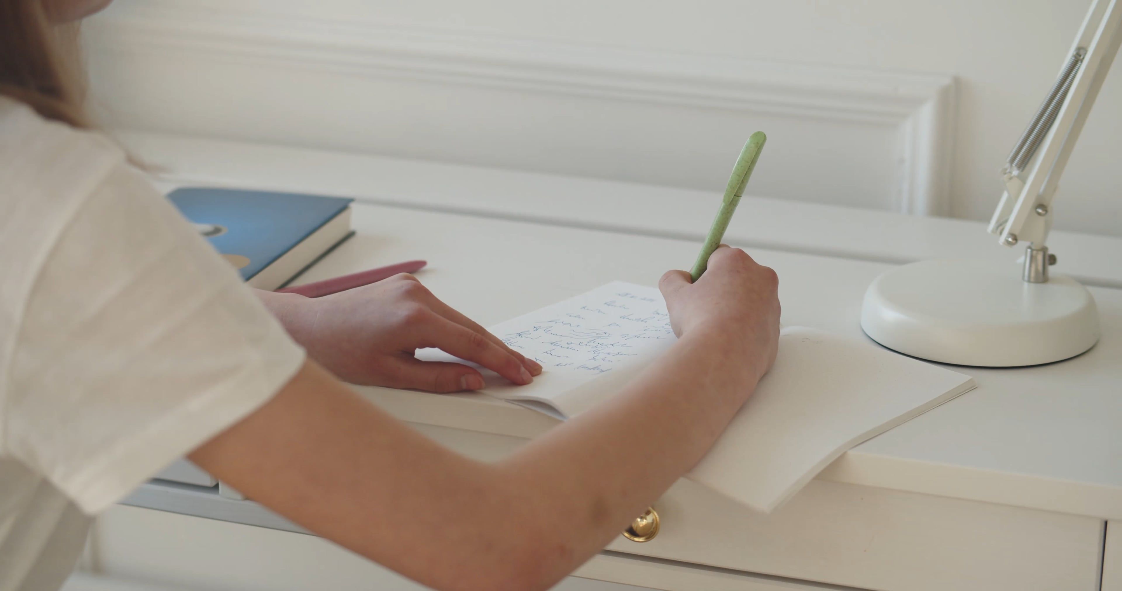 Backview of a Woman Writing Free Stock Video Footage, Royalty-Free 4K ...