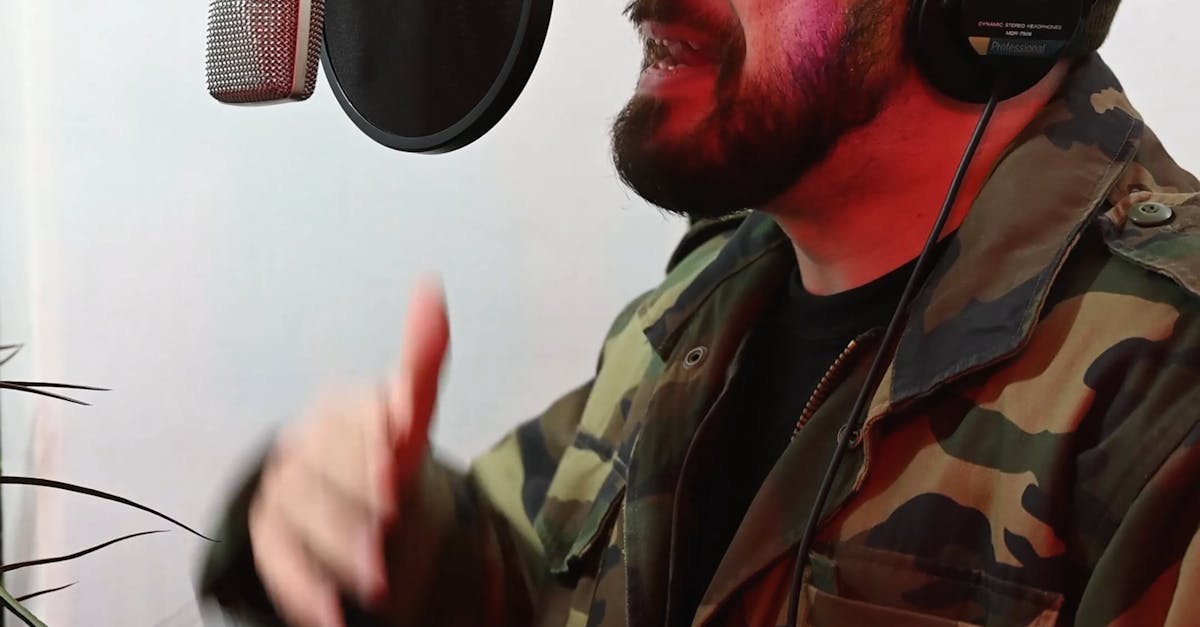 A Man Rapping into a Condenser Microphone Free Stock Video Footage ...