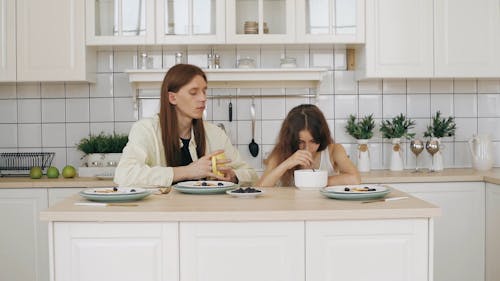 A Family Eating a Breakfast