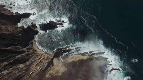Drone Footage of a Rocky Coast