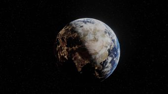 宇宙中的地球显示中国地图免费下载视频素材