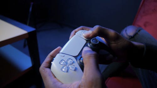 A Person Playing with the Joystick