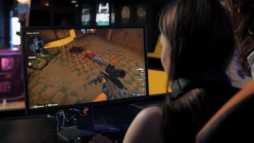 Woman Playing Video Games