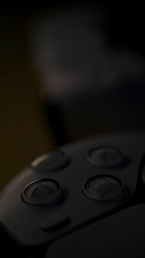 Close-Up Video of a Game Controller