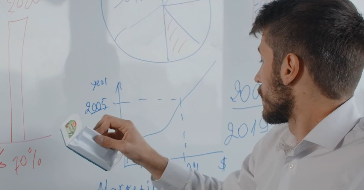 Man Erasing Notes Man Erasing the Writings on the Whiteboard Free Stock Video Footage ...