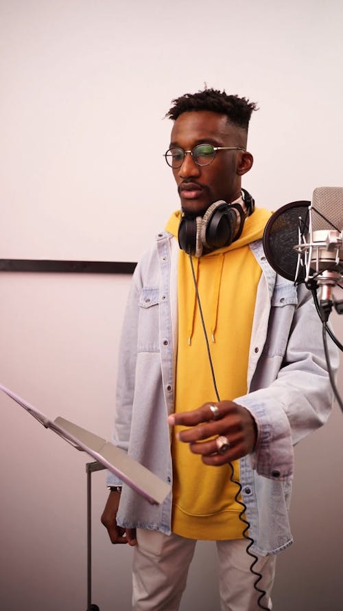 A Man at a Recording Studio 