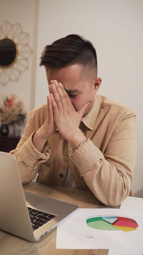 Man Working at Home