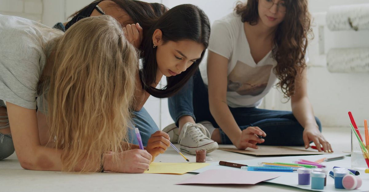 Ladies Making Women Making Arts and Crafts Free Stock Video Footage, Royalty-Free 4K ...