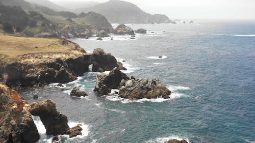 Drone Footage of a Rocky Shore