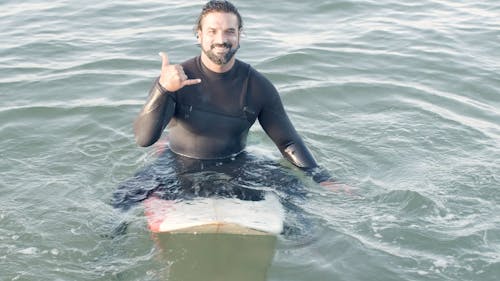 Man on his Surfboard