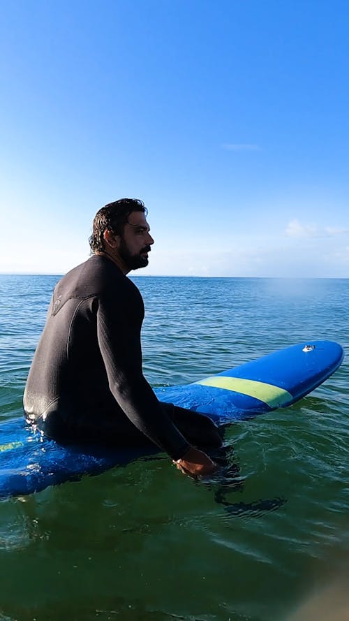 A Man Surfing