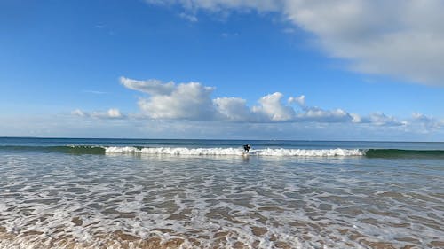 A Man Surfing