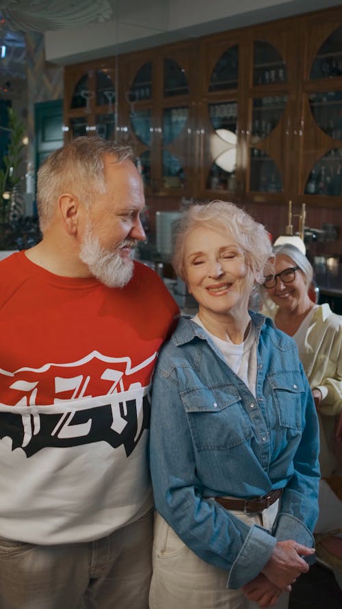 Cheerful Couple Posing On Camera