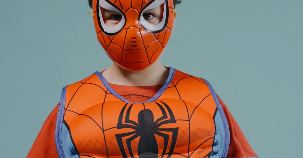 Child Wearing a Spiderman Costume Free Stock Video Footage, Royalty
