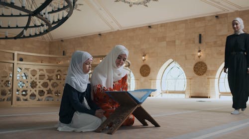 Women Greeting Each Other while Wearing Hijab