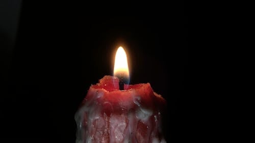 Close Up Video of a Lighted Candle