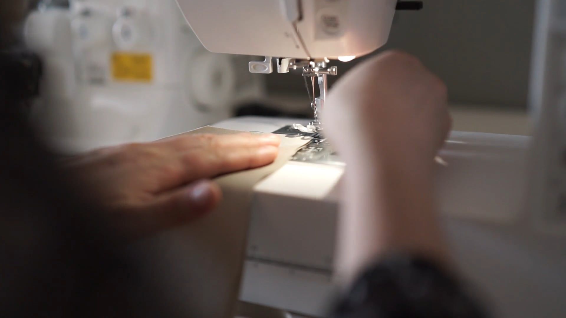 Sewing Machine in Action with Denim Fabric Free Stock Video Footage ...