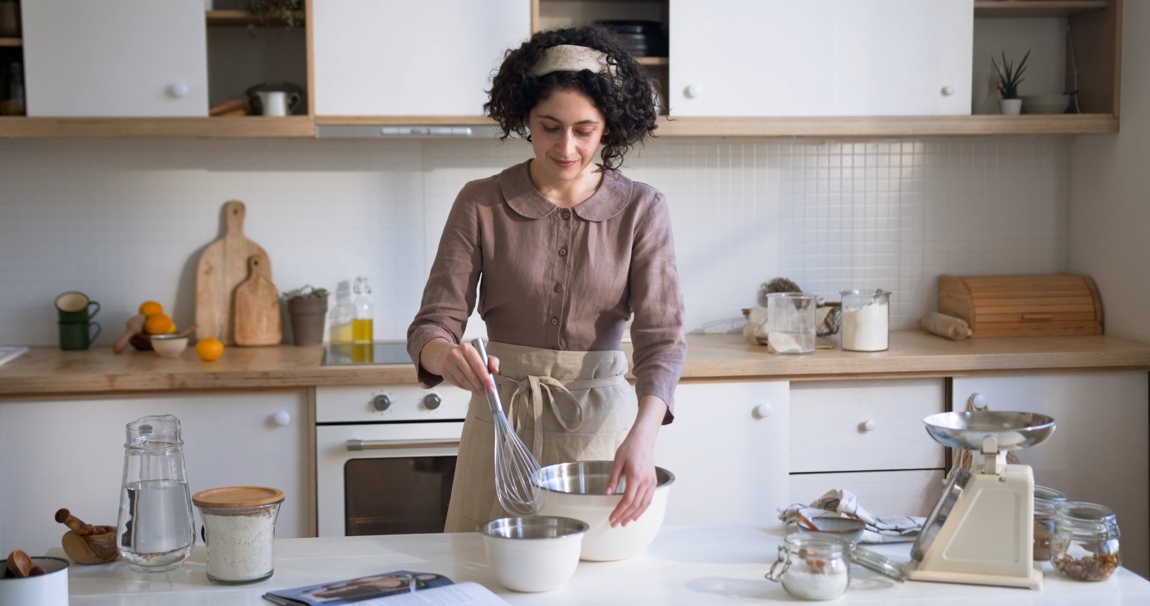 A Woman Baking In The Kitchen Free Stock Video Footage, Royalty-Free 4K ...