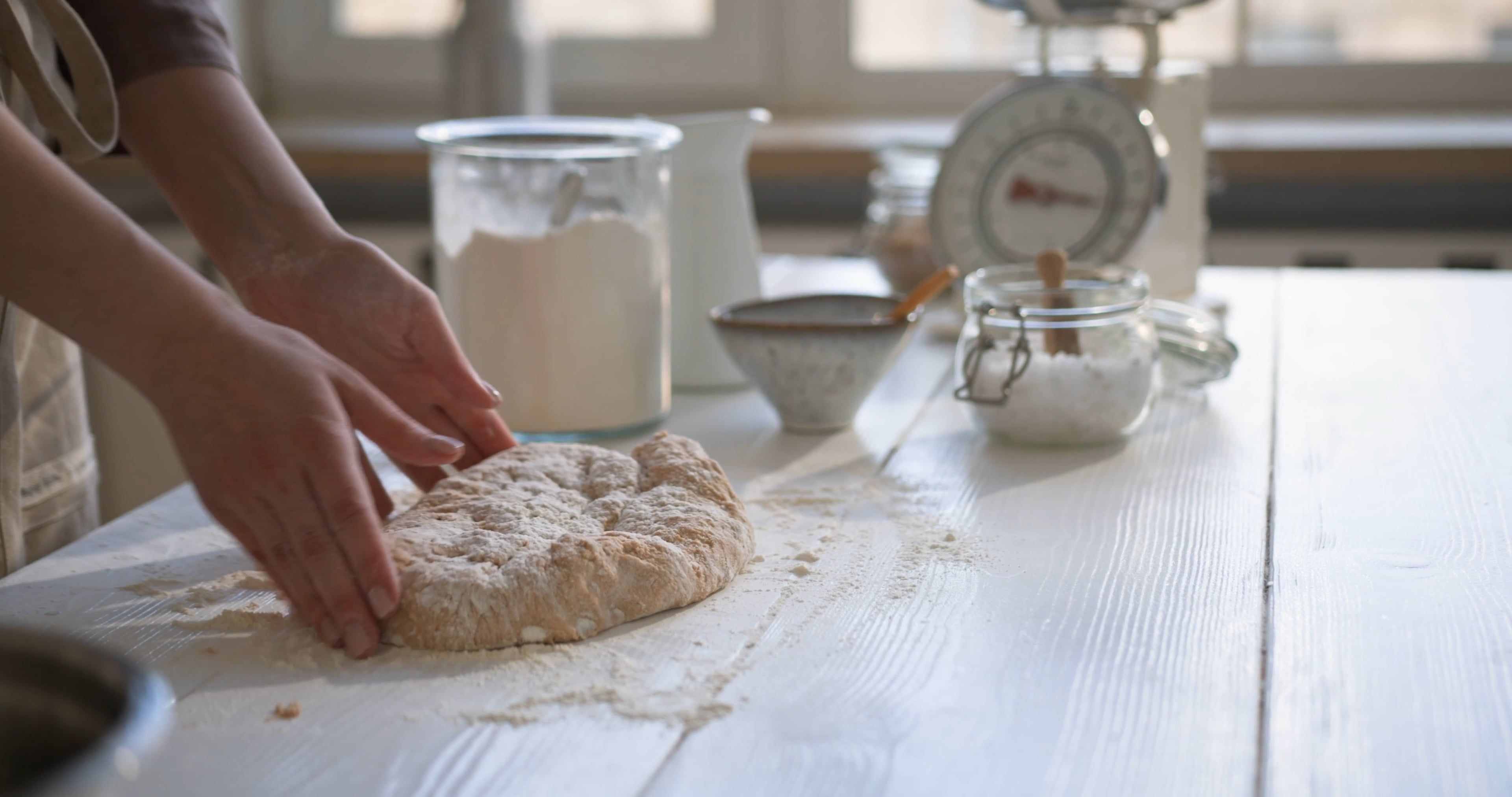 Person Kneading A Dough Free Stock Video person-kneading-a-dough-free-stock-video