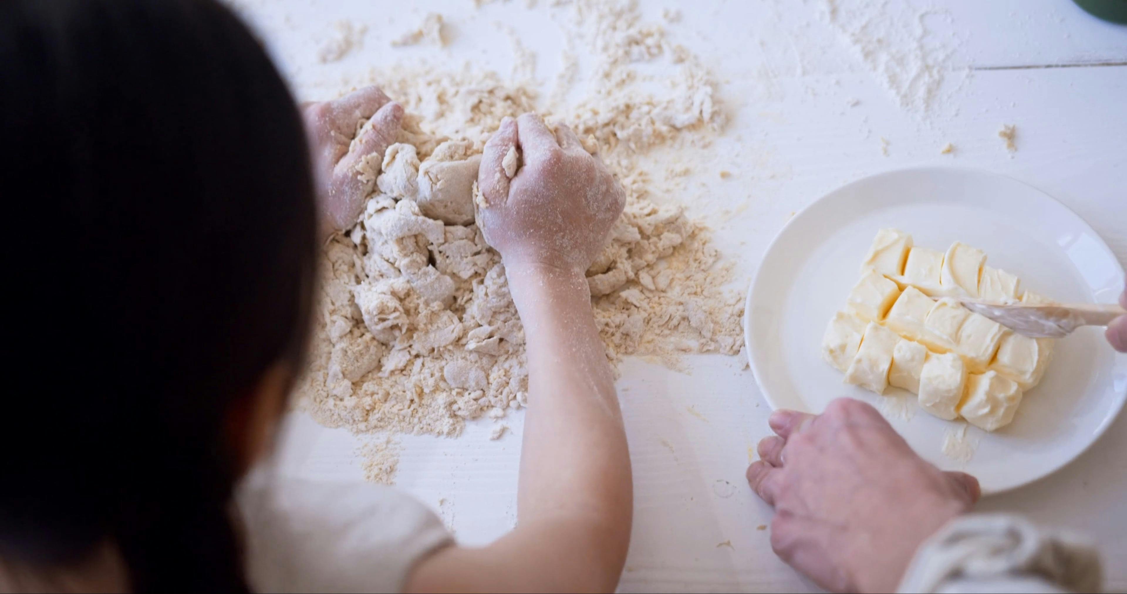 A Father And Daughter Making a Dough \u00b7 Free Stock Video