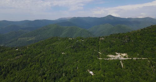 Drone Footage of a Lush Mountain Range