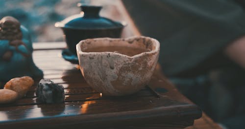 Close Up Shot of a Ceramic Bowl