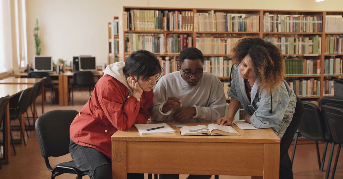 Students Doing Research In The Library Free Stock Video Footage ...