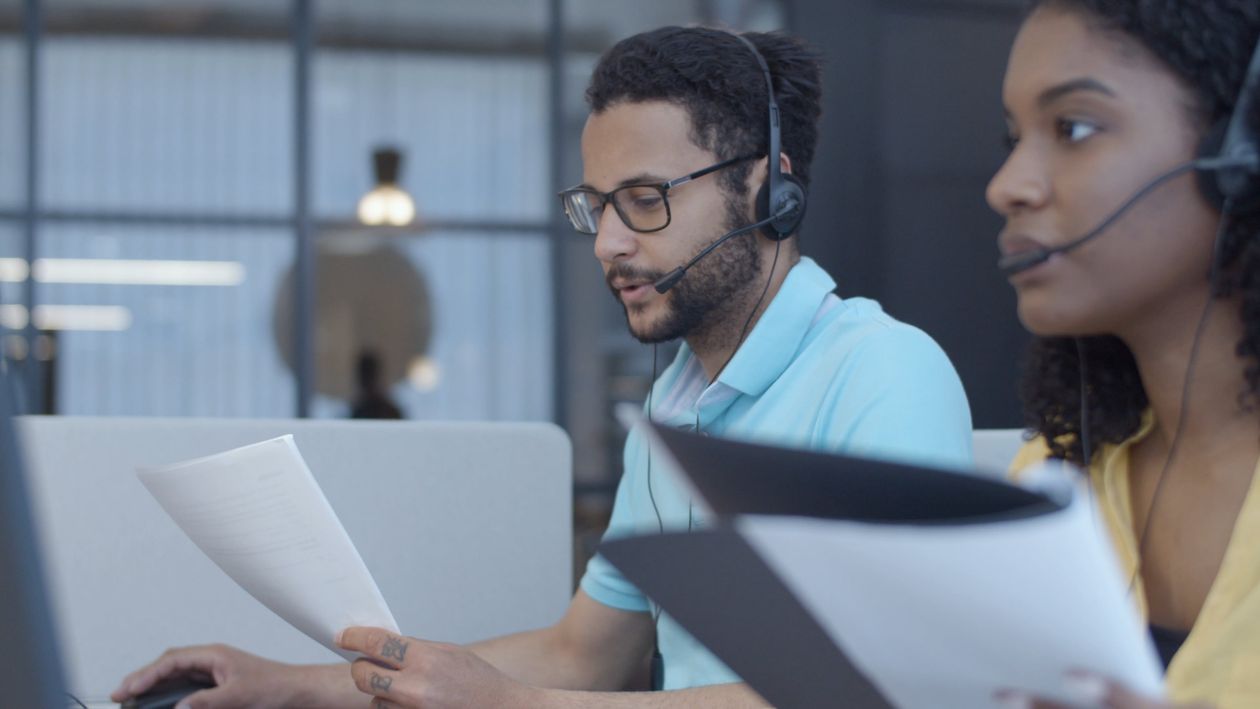 Call Center Agents Working Free Stock Video Footage, Royalty-Free 4K ...