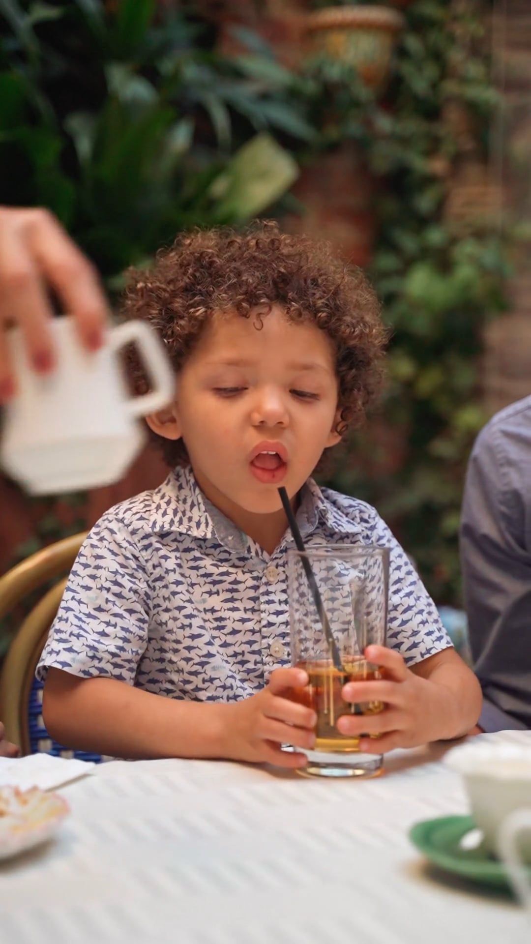 A Boy Taking Drinking from a Coffee Cup Free Stock Video Footage
