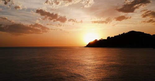 Aerial Shot of a Sunset