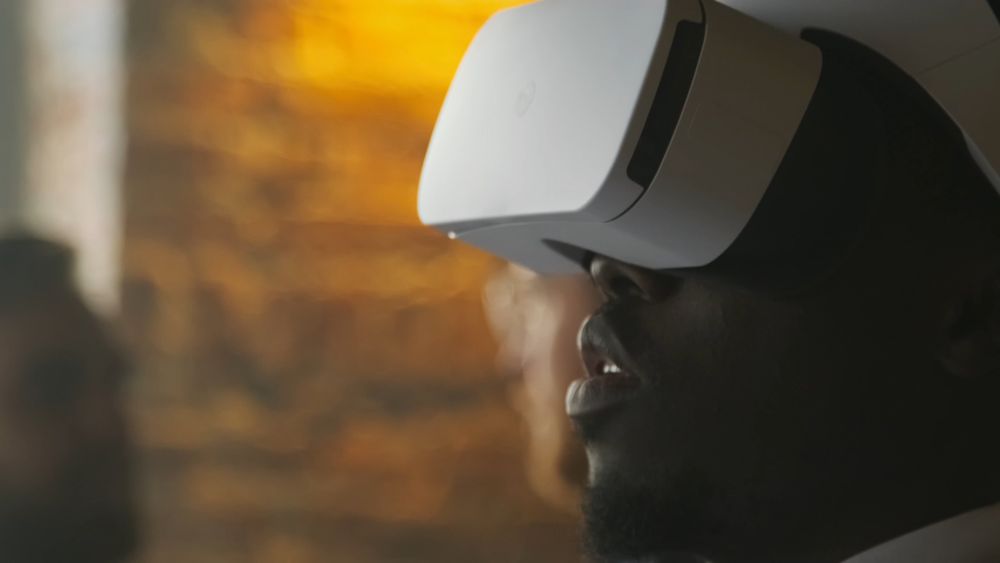 Man Virtual Reality Man with VR Practicing Martial Arts · Free Stock Video